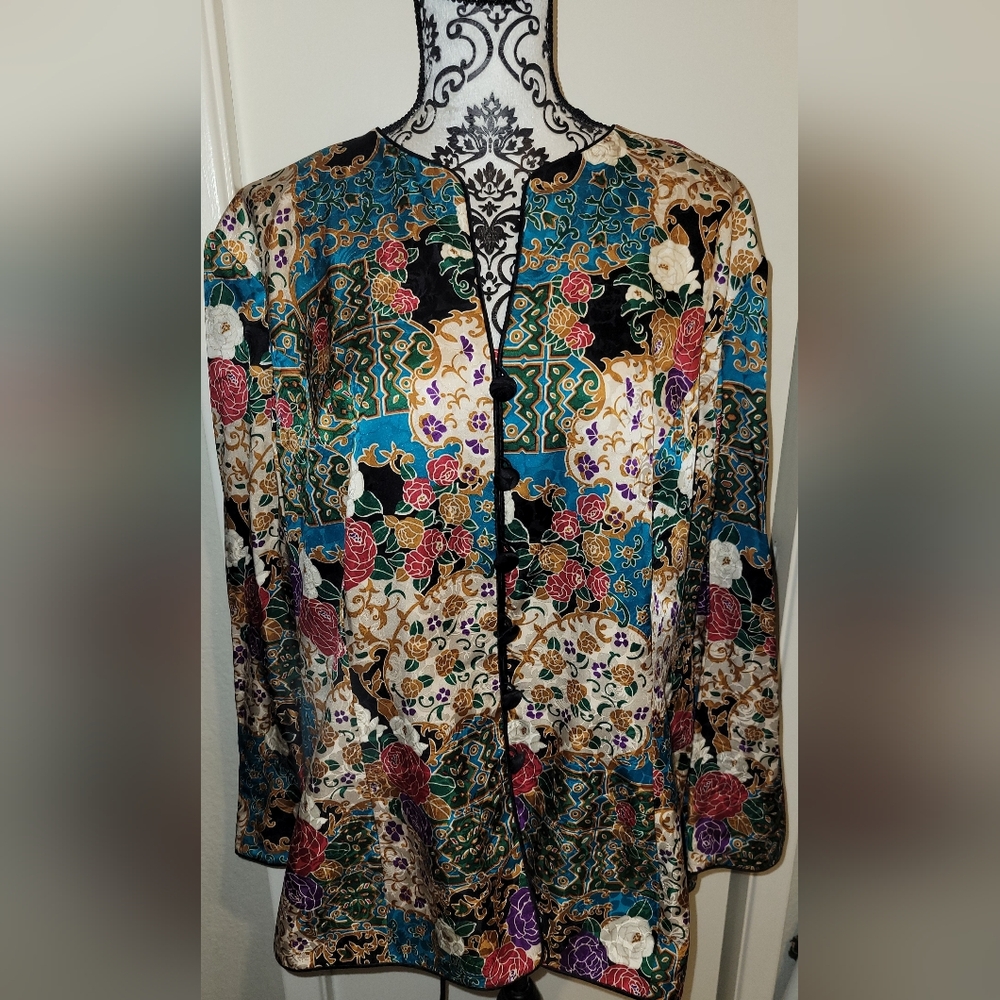 Adrianna Papell 100% Silk Jacket Sz 18